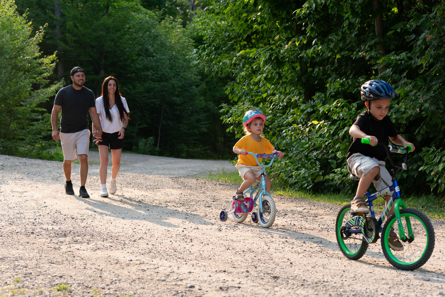 Sommet Morin Heights Famille Velo Forêt Laurentides