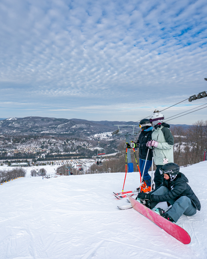 Versant Avila Groupe Paysage Skieur Planchiste