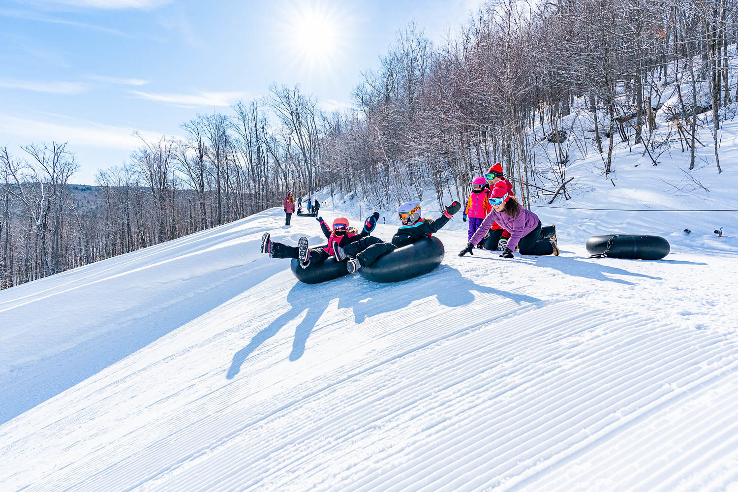 Glissades Sur Tube Versant Avila Enfant Tube Glissade Hiver Jour