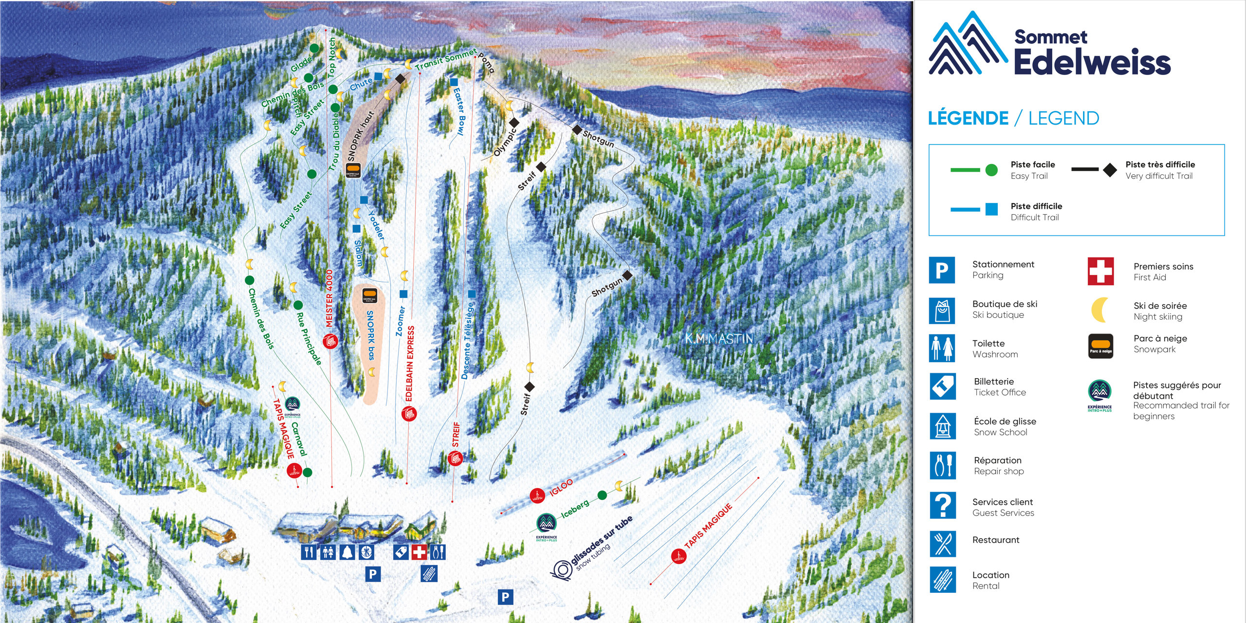 Carte du Sommet Edelweiss