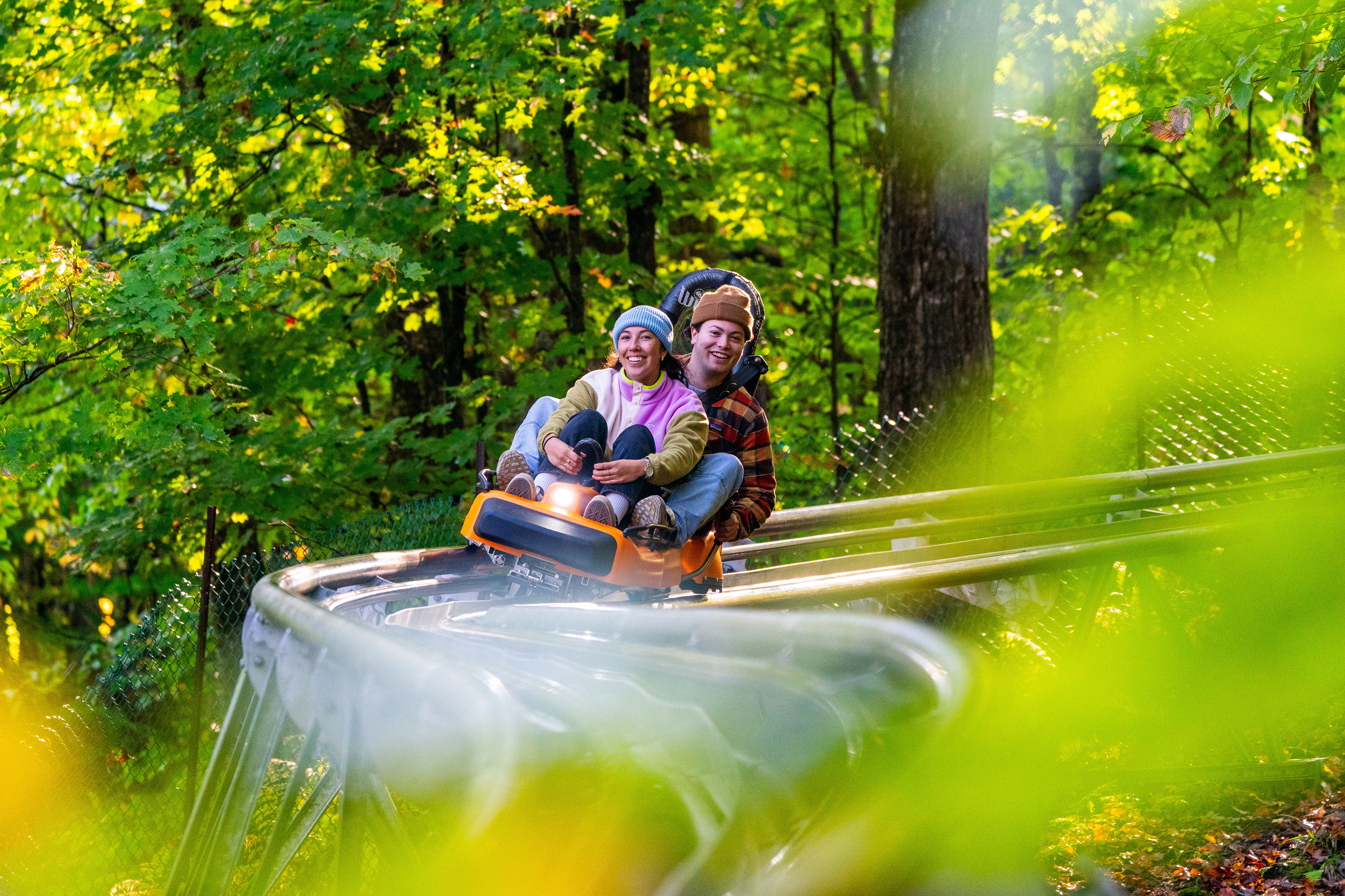 Sommet Saint Sauveur Viking Automne Adulte Jour Parc Fun Activité