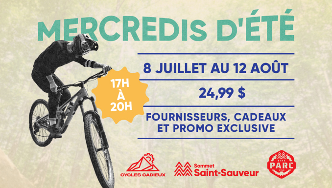 Les mercredis d'été au Parc vélo!