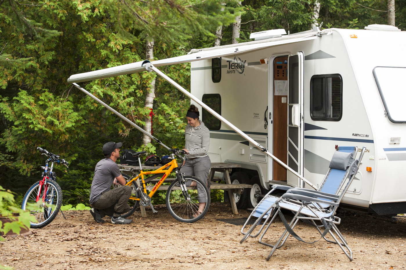 Sommet Morin Heights Cyclo Camping Roulotte Sentiers Vélo
