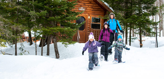 Sommet Morin Heights Famille Cabine Raquette Adulte Enfant