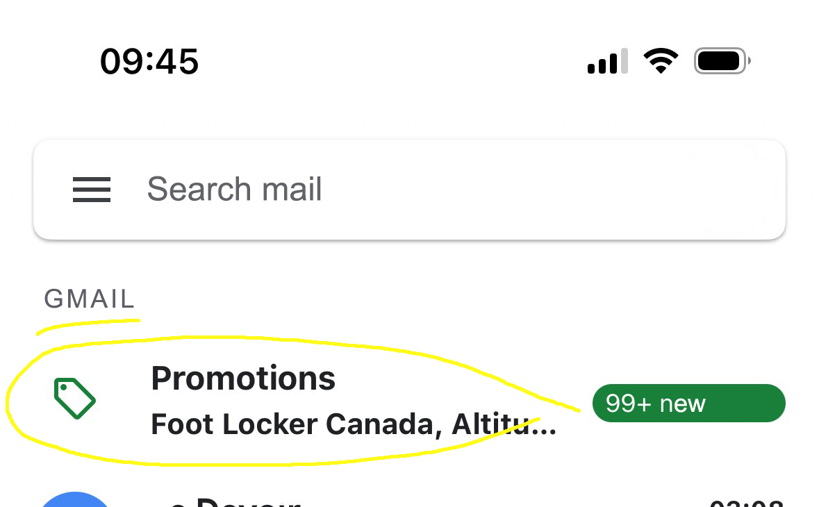 Onglet Promotions EN