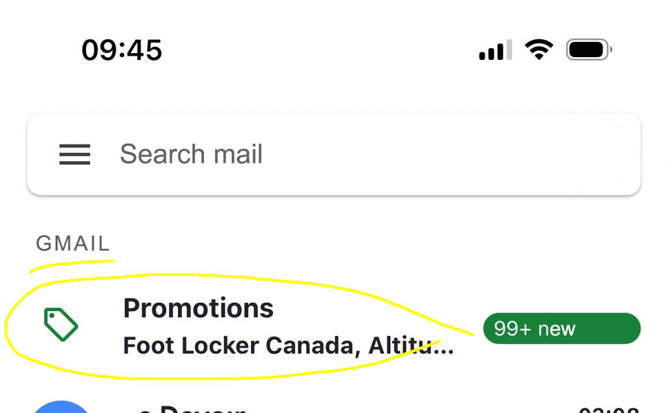 Onglet Promotions EN